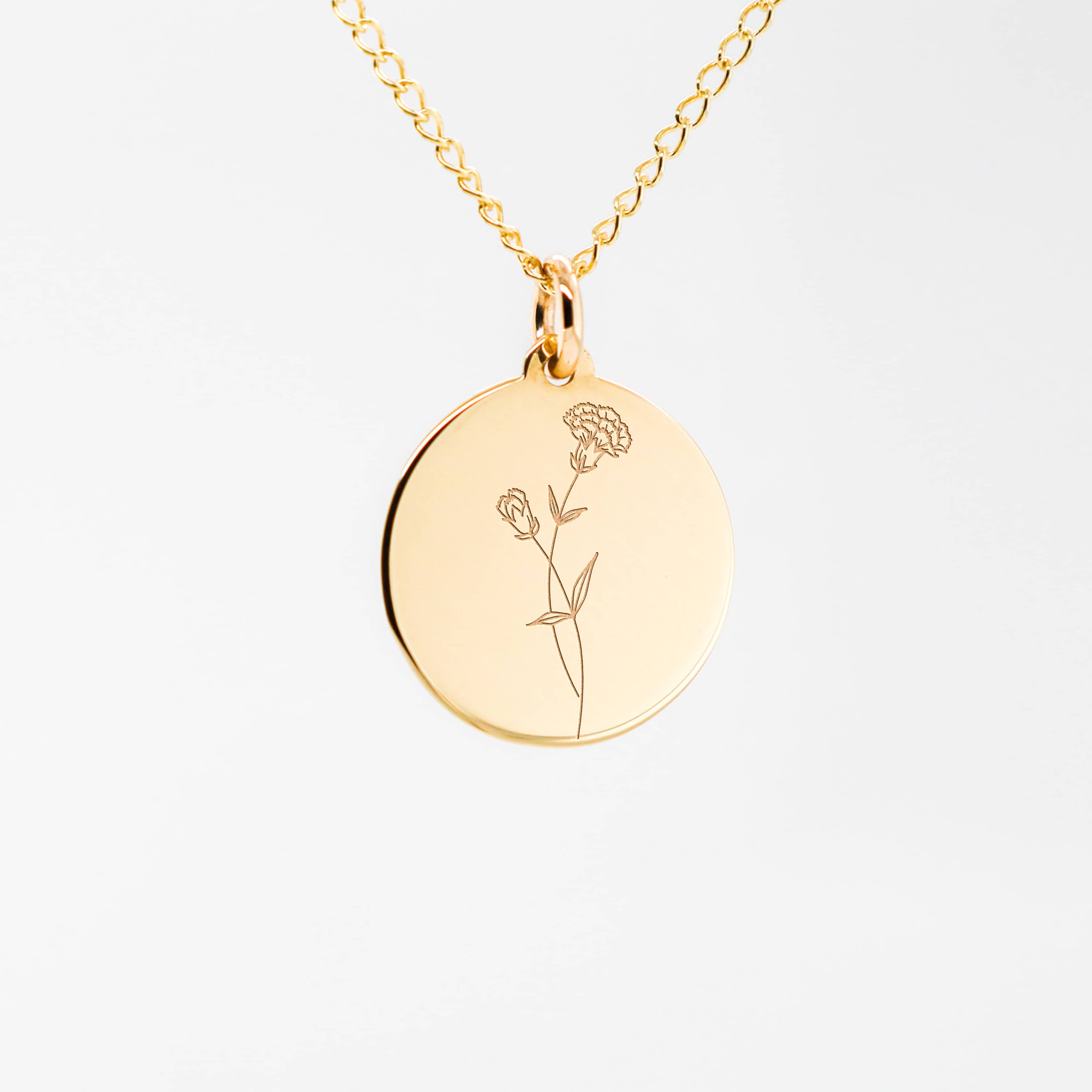 Avrora Anheng med Fødselsmåned blomst for Januar Nellik