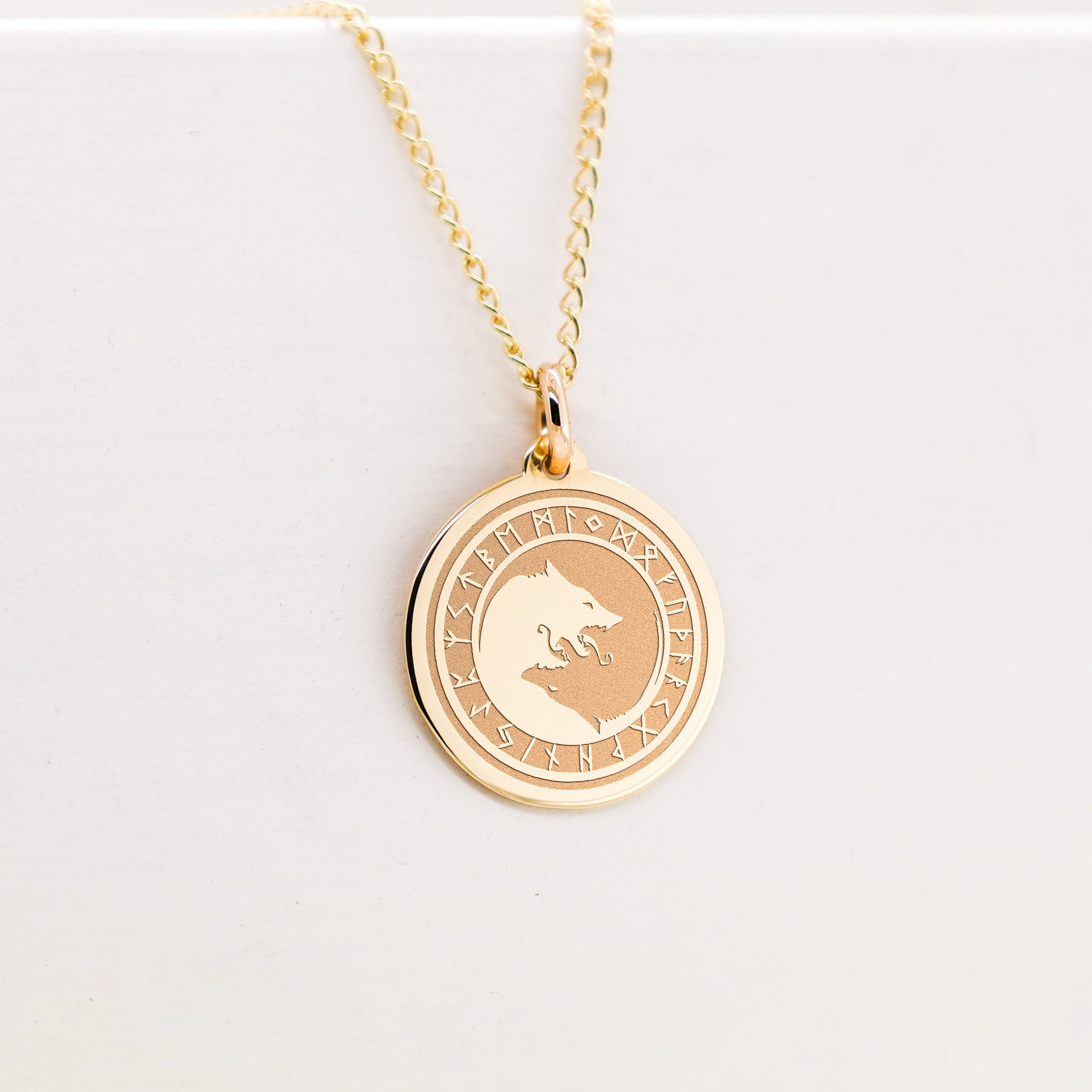 AVRORA Vikingulv Hati og Skoll Norsk Halskjede