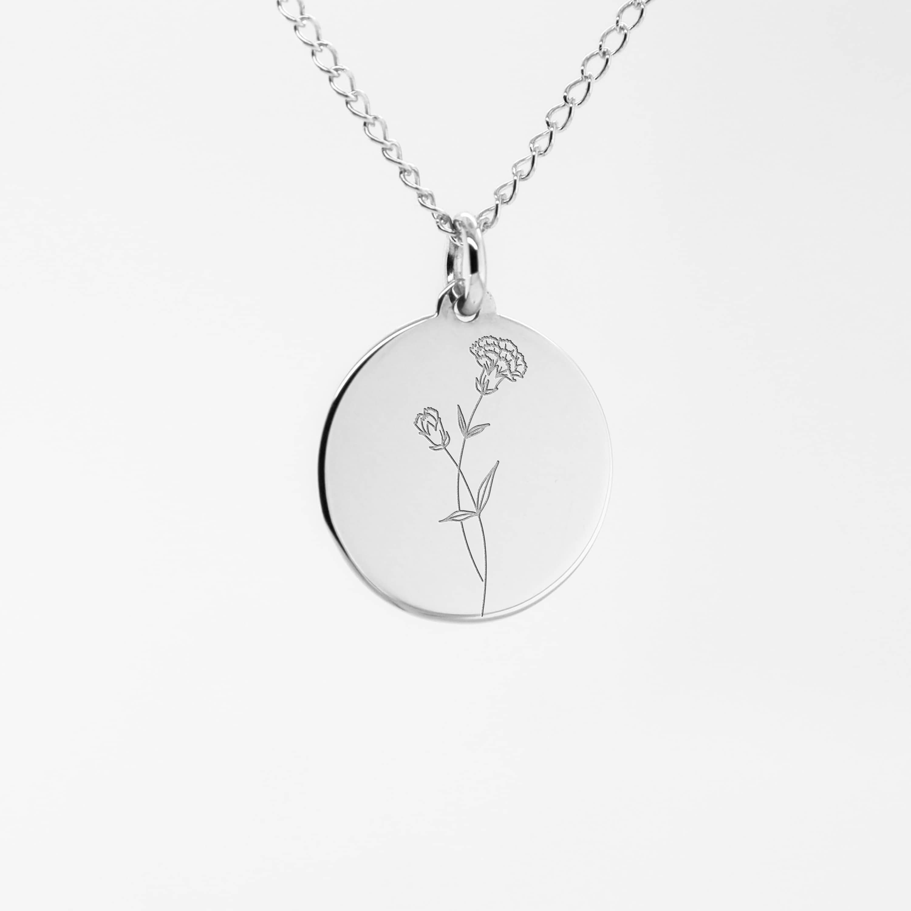 Avrora Anheng med Fødselsmåned blomst for Januar Nellik