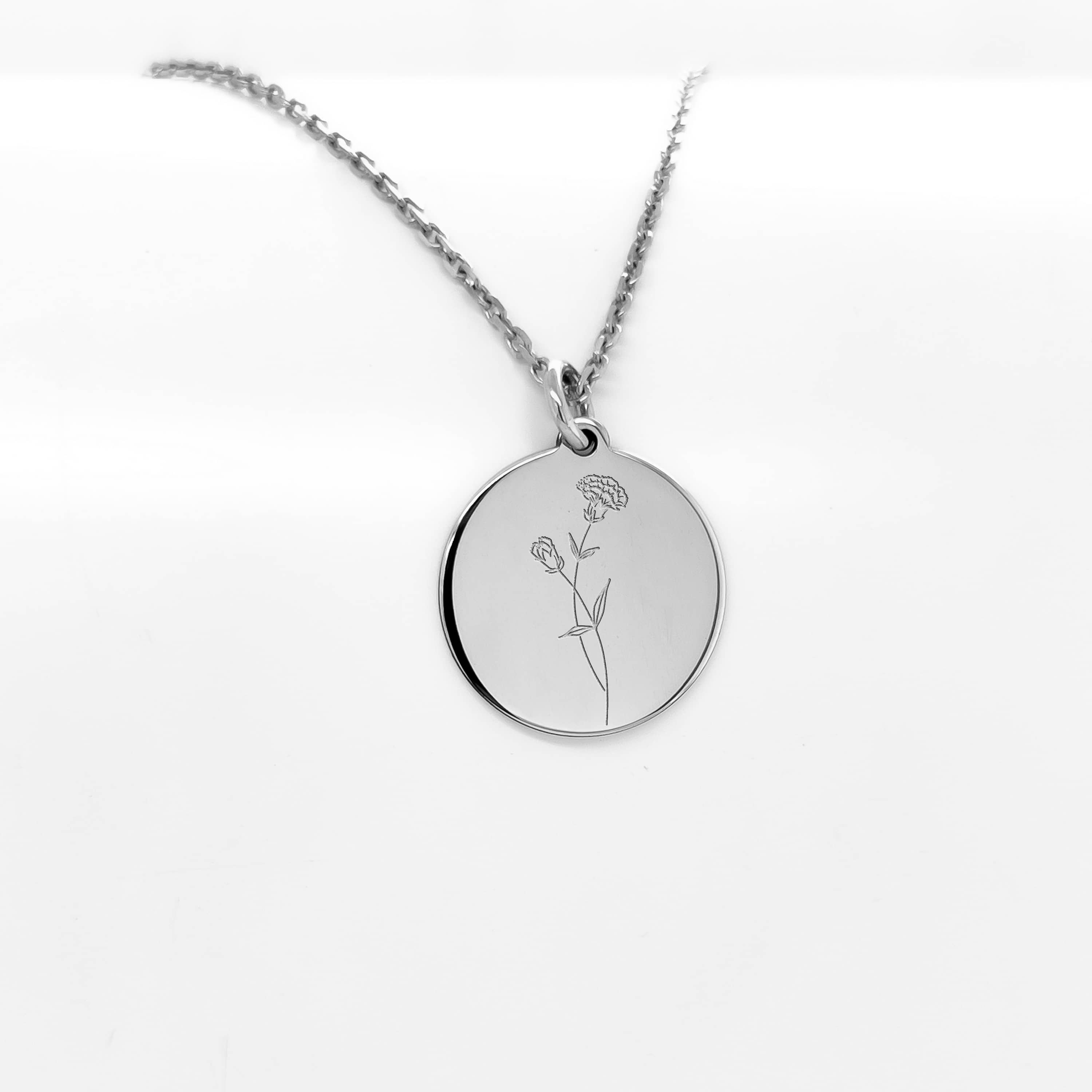 Avrora Anheng med Fødselsmåned blomst for Januar Nellik