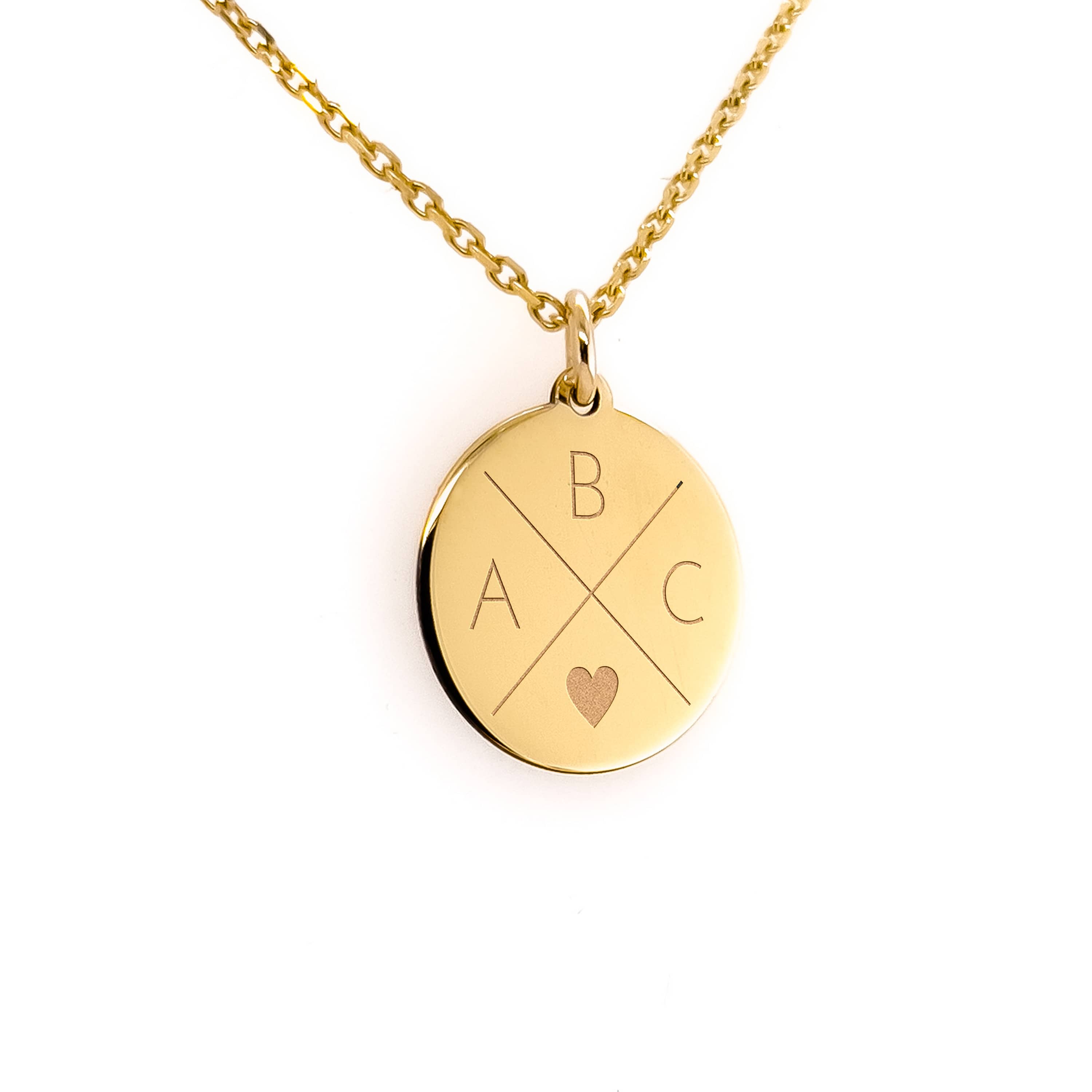 Avrora Eleganse – Anheng med Hjerte og Tre Initialer