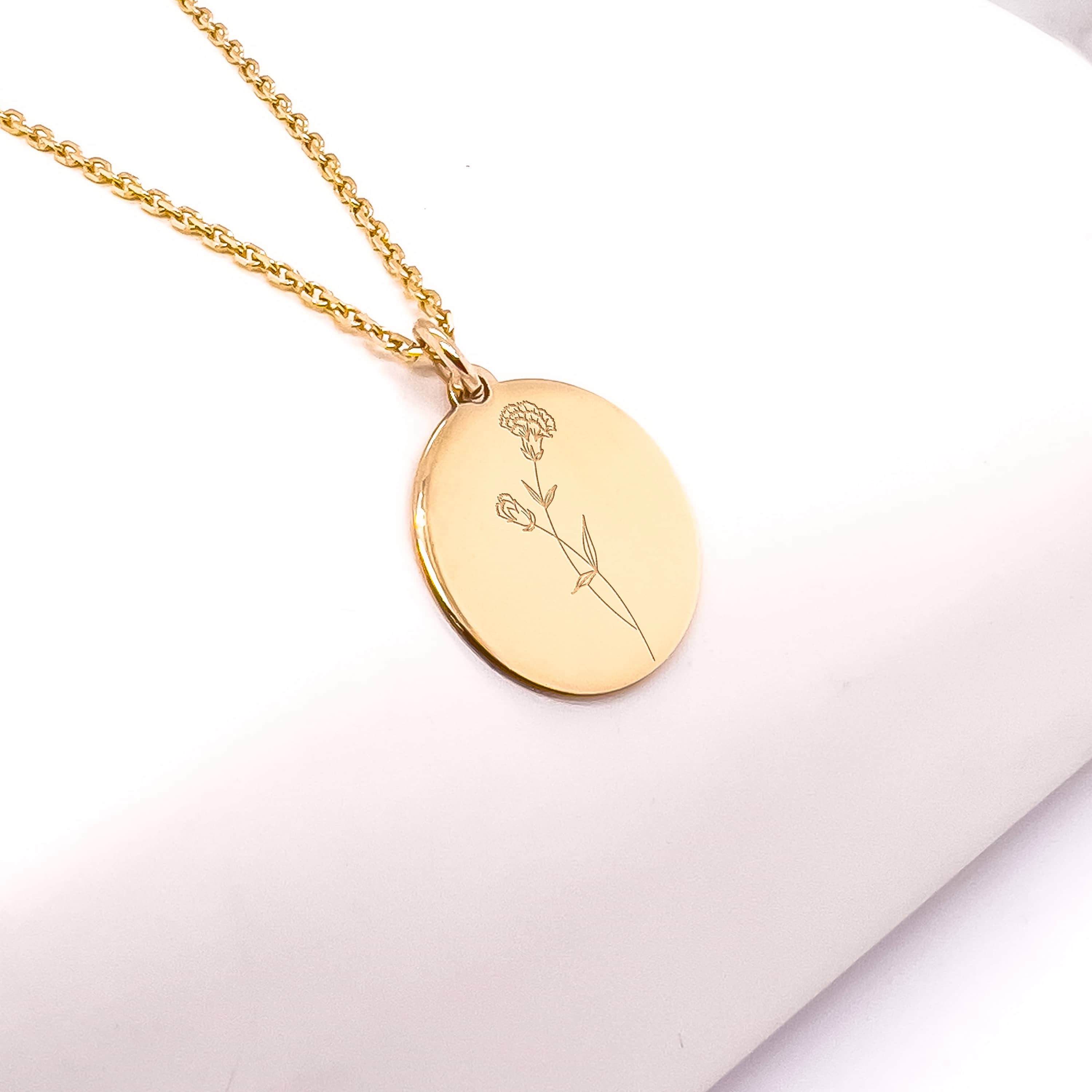 Avrora Anheng med Fødselsmåned blomst for Januar Nellik