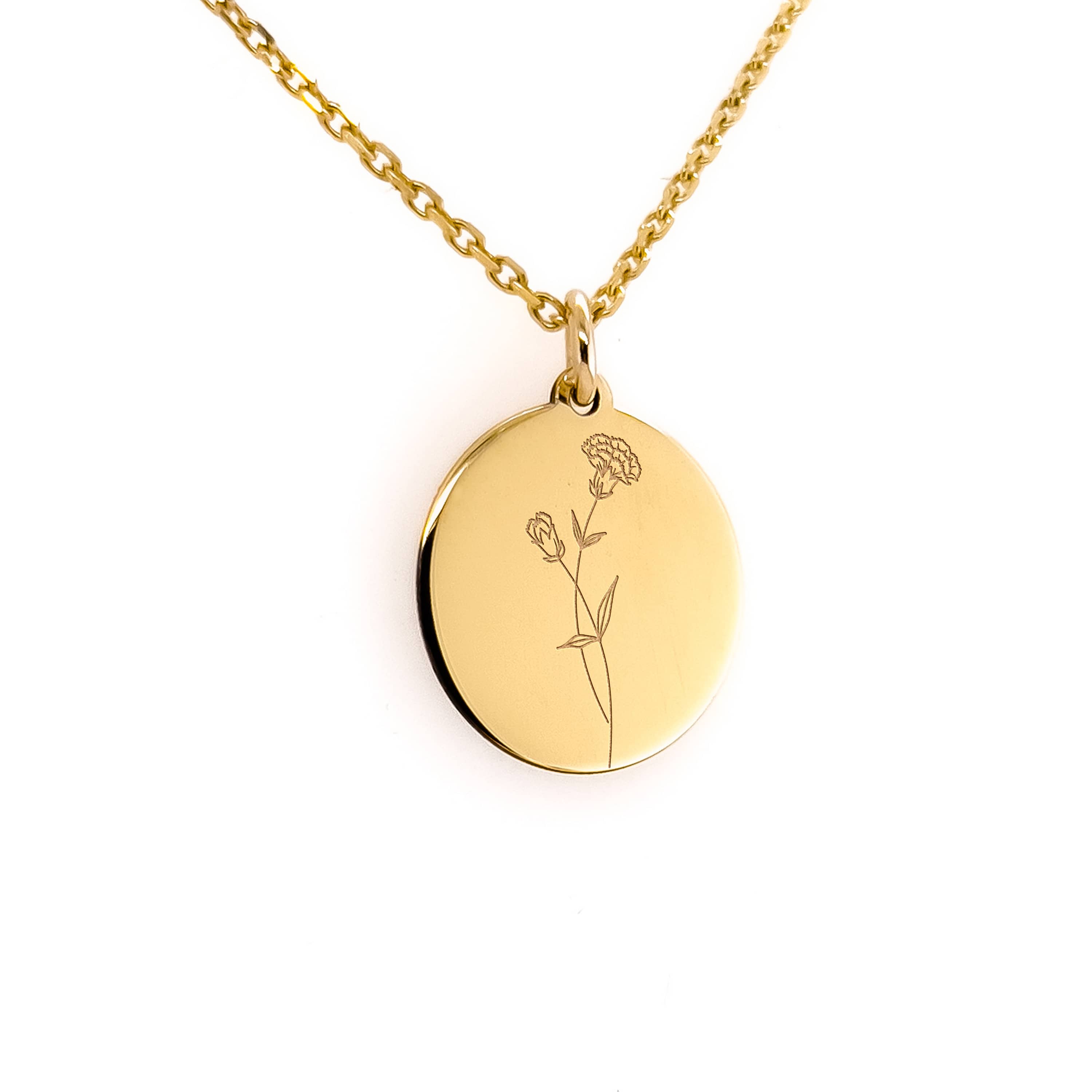 Avrora Anheng med Fødselsmåned blomst for Januar Nellik