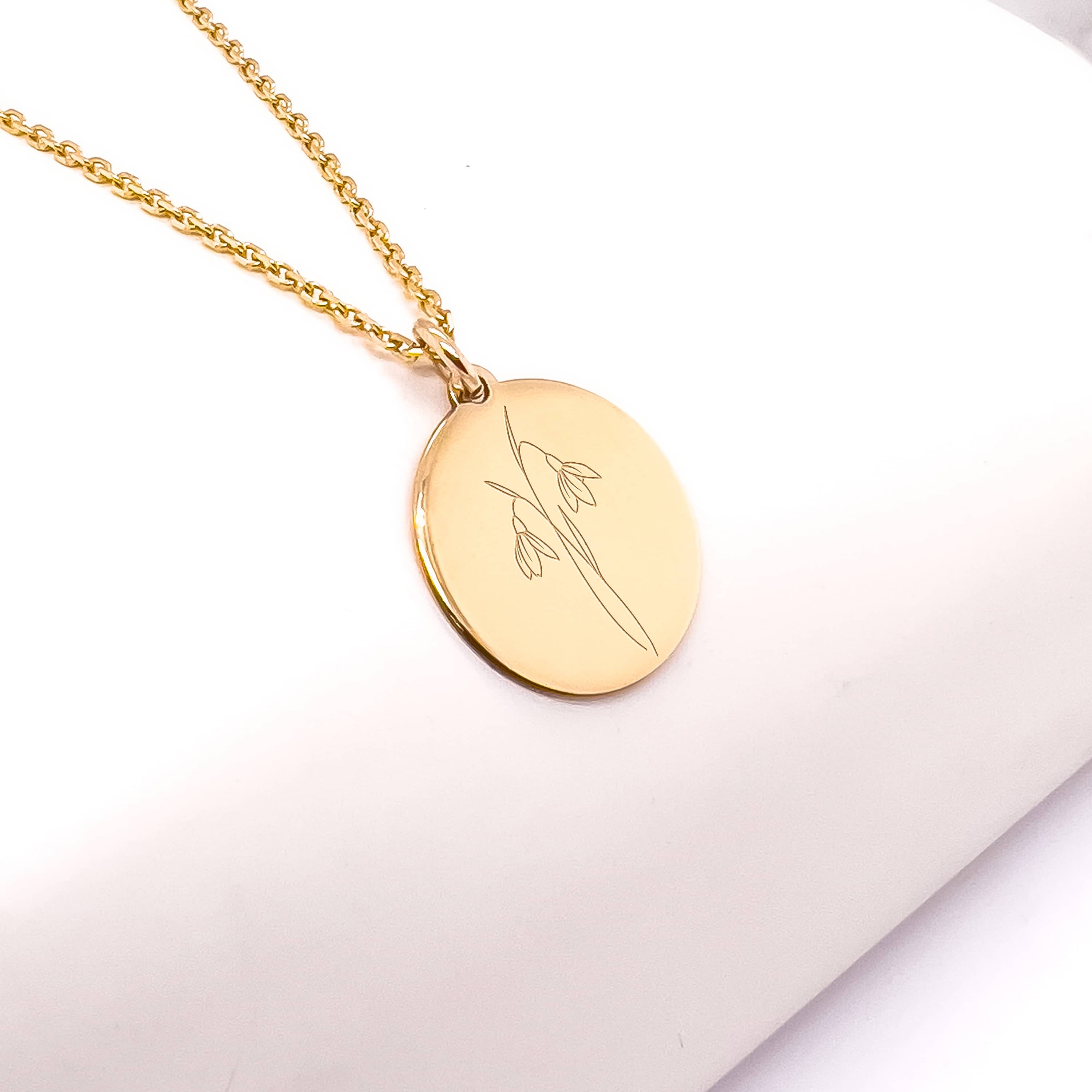 Avrora Anheng med Fødselsmåned blomst for Januar Snøklokke