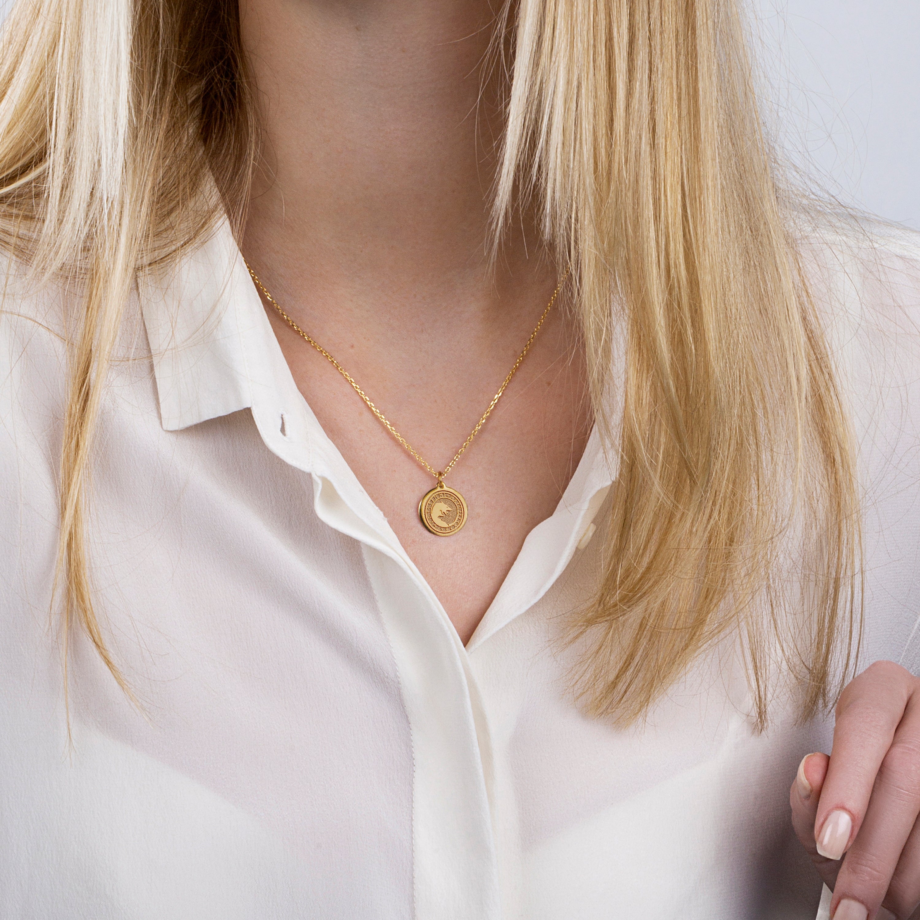 AVRORA Vikingulv Hati og Skoll Norsk Halskjede