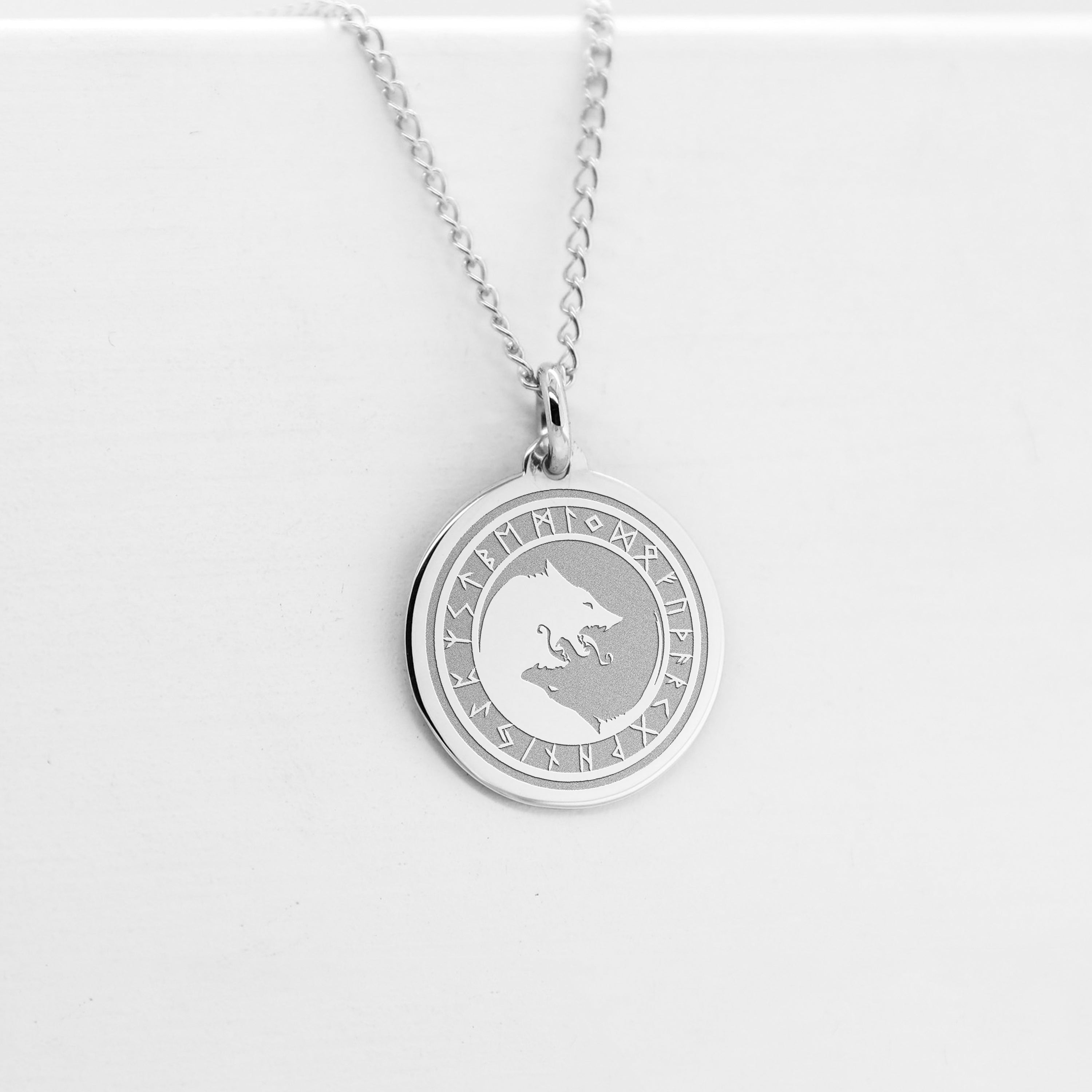 AVRORA Vikingulv Hati og Skoll Norsk Halskjede